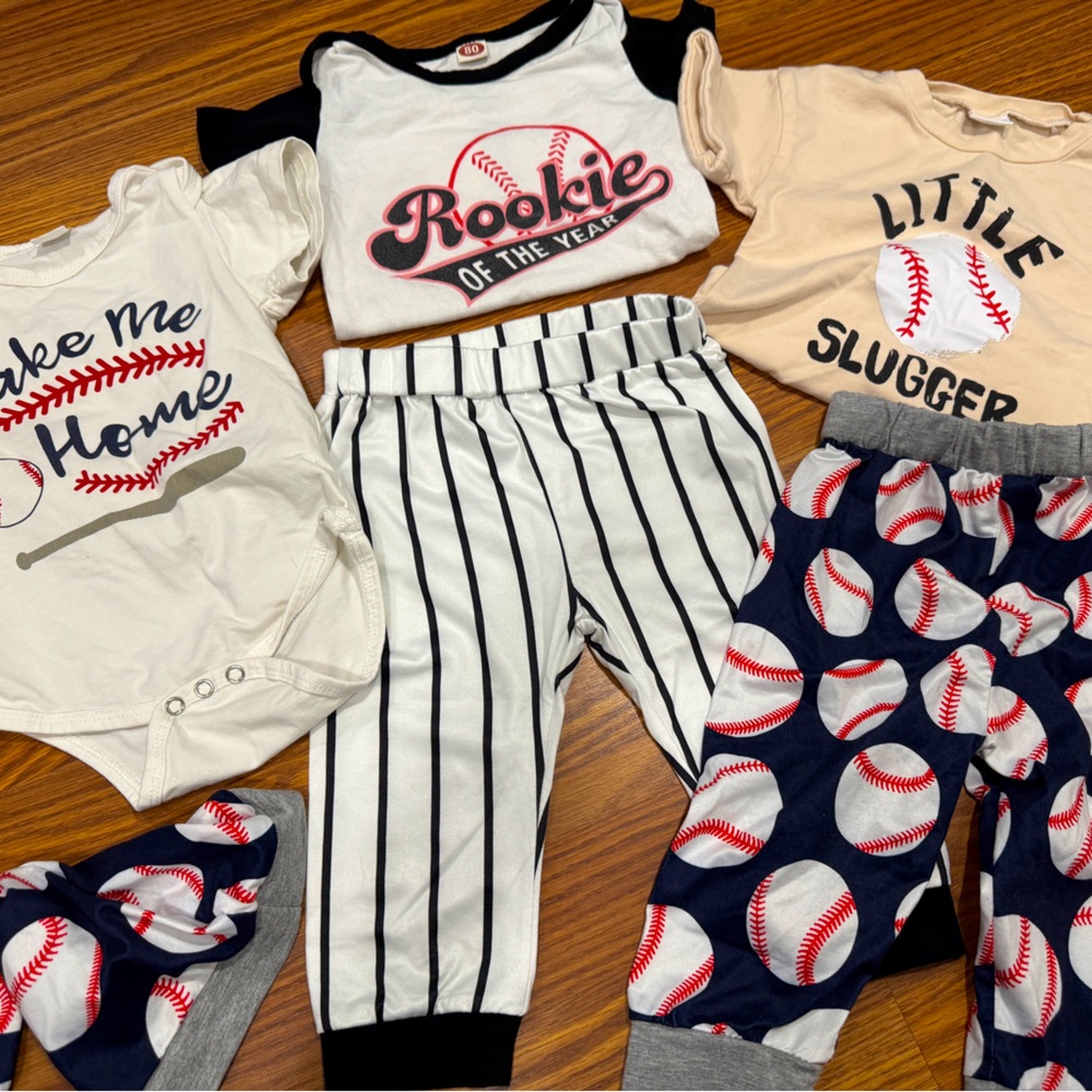 Baby boy 3-6 month baseball bundle